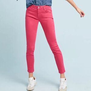Anthropologie Pilcro Mid Rise Skinny Jeans in Pink